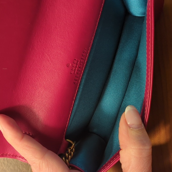 Authentic Gucci Marmont Love velvet clutch - Picture 9 of 10